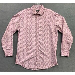 Black Label by Ruffini Button Up Shirt Men's Medium Slim Fit Long Sleeve 32/33